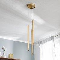 SIGMA Sopel Laser pendant light, 3-bulb, gold