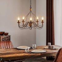 ONLI Fiamma Marrone 5-bulb chandelier without lampshades