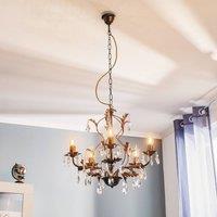 ONLI Teresa chandelier with crystals, 5-bulb
