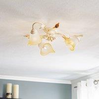 ONLI Lucrezia ceiling light, 3-bulb, ivory