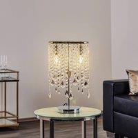 ONLI Laila table lamp with crystal shade, 2-bulb