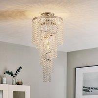 ONLI Elica ceiling light with crystal spiral, 35 cm