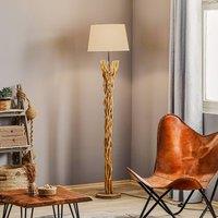 ONLI Agar floor lamp with fabric shade and wooden element