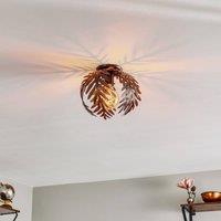 ONLI Felce ceiling light in bronze, fern design, 27 cm