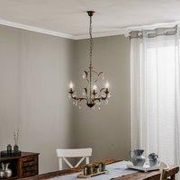 ONLI Teresa chandelier with crystals, 3-bulb