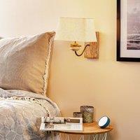 ONLI Seregon wall light with stone decoration and fabric shade