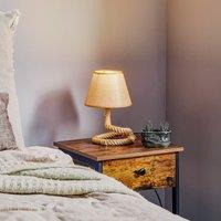 ONLI Mauli table lamp made of rope and fabric