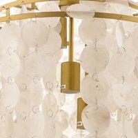 ONLI Ruben pendant light with lampshade made of mother-of-pearl discs
