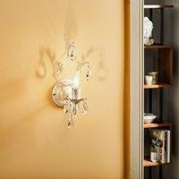 ONLI Teresa crystal wall light, ivory, 1-bulb