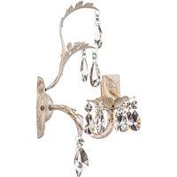 ONLI Teresa crystal wall light, ivory, 2-bulb