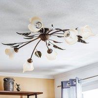 ONLI Miranda ceiling light, 6-bulb, oval, bronze