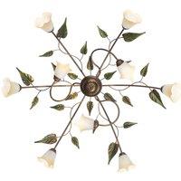ONLI Miranda ceiling light, 9-bulb, bronze