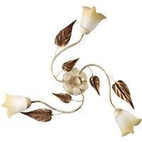 ONLI Vanda ceiling light, 3-bulb, ivory