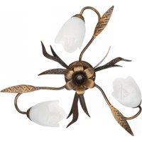 ONLI Sonia ceiling light, 3-bulb, bronze