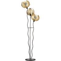 ONLI Dubai floor lamp, palm tree design, 3-bulb, gold