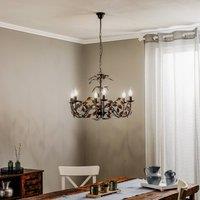 ONLI Collana metal chandelier, 6-bulb, bronze