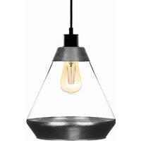 Solbika Lighting Lonceng pendant light in glass, silver finish