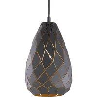 Trio Lighting Anthracite outside, gold inside Onyx pendant light