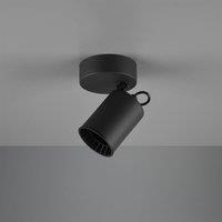 Trio Lighting Pago wall spotlight, one-bulb, black