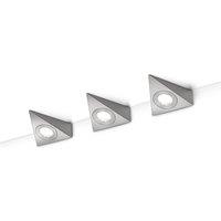 Trio Lighting Ecco LED under-cabinet light set of 3, matt nickel