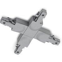 Trio Lighting X-connector DUOline two-circuit track, titanium