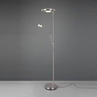 Trio Lighting LED uplighter Barrie with reading light matt nickel