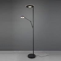 Trio Lighting Barrie LED uplighter, reading light, matt black