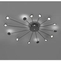 Trio Lighting Peacock LED ceiling light, 15-bulb, black
