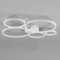 Trio Lighting Rondo LED ceiling lamp, matt white