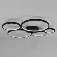 Trio Lighting Rondo LED ceiling lamp, matt black