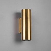 Trio Lighting Marley wall light, antique brass, Up & Down
