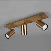 Trio Lighting Marley downlight, antique brass, 3-bulb