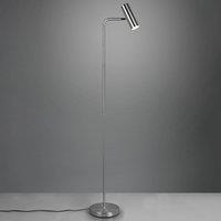 Trio Lighting Marley floor lamp, nickel, height 151 cm, metal