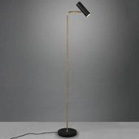 Trio Lighting Marley floor lamp, black/brass, height 151 cm, metal