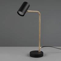 Trio Lighting Marley table lamp, black/brass, height 45 cm, metal