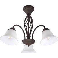 Trio Lighting Rustica ceiling light, rust-coloured, three-bulb