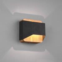 Trio Lighting LED wall light Arino, black, width 12.2 cm
