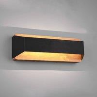 Trio Lighting LED wall light Arino, black, width 35.2 cm