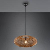 Trio Lighting Hedda hanging light made of sisal and metal
