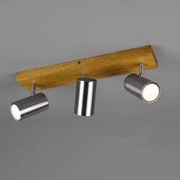 Trio Lighting Marley downlight, matt nickel, 3-bulb