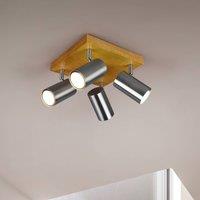 Trio Lighting Marley downlight, matt nickel, 4-bulb