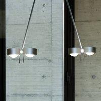 Top Light PUK CEILING pendant light, 4-bulb, matt chrome, 80 cm