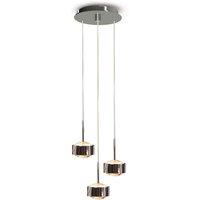 Top Light Puk Maxx Drop Trio pendant light, chrome, 3-bulb G9