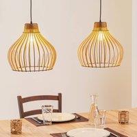 TEMAR LIGHTING Barrel pendant light, 2-bulb