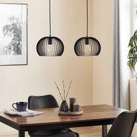 TEMAR LIGHTING Larus hanging light in black steel, 2-bulb