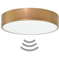 TEMAR LIGHTING Cleo 400 ceiling lamp, gold, sensor, IP20, 40 cm, metal