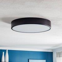 TEMAR LIGHTING Cleo 500 ceiling lamp, black, sensor, IP20, 50 cm, metal