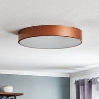 TEMAR LIGHTING Cleo 500 ceiling lamp, copper, sensor, IP20, 50 cm, metal