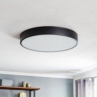 TEMAR LIGHTING Cleo 600 ceiling lamp, black, sensor, IP20, 60 cm, metal