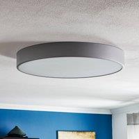 TEMAR LIGHTING Cleo 600 ceiling lamp, grey, sensor, IP20, 60 cm, metal